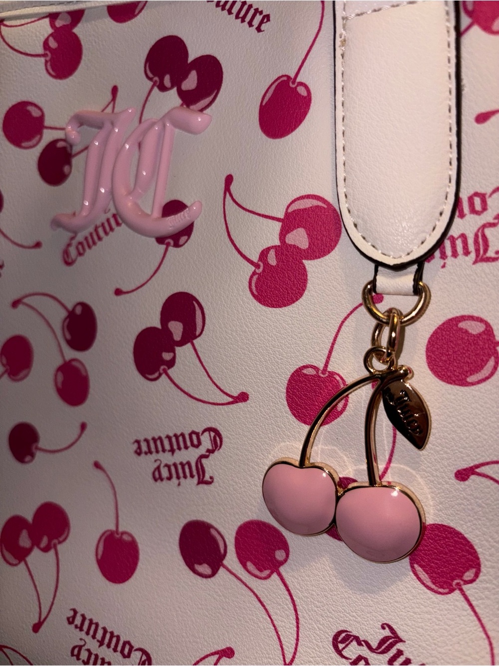 Juicy Couture Cherry On Top Tote Bag White Multi NWT - Picture 8 of 8